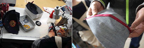 ワッペン縫付け